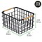 mDesign Metal Steel Wire Square Closet Storage Basket w/ Handles